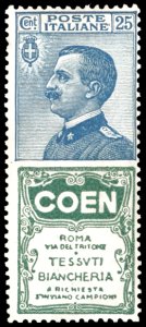 1924 - 25 cent. Coen (5), buona centratura, ... 
