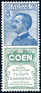 1924 - 25 cent. Coen (5), nuovo, gomma ... 