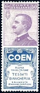 1924 - 50 cent. Coen (10), nuovo, gomma ... 