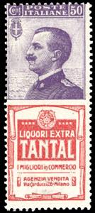 1924 - 50 cent. Tantal (18), gomma originale ... 