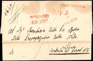 1845 - Lettera prefilatelica raccomandata ... 