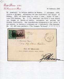 1859 - 5 cent. verde, 10 cent. ... 