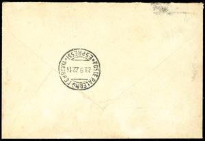 1922 - 25 cent., falso per posta ... 