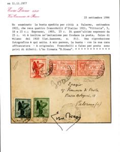 1922 - 25 cent., falso per posta ... 