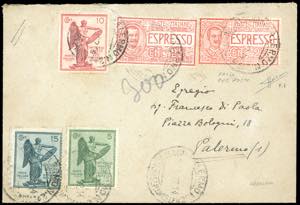 1922 - 25 cent., falso per posta di Milano, ... 