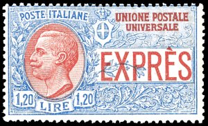 1922 - 1,20 lire, non emesso (8), gomma ... 