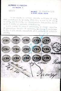 1863 - 10 cent. giallo (1), blocco ... 