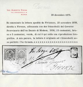 1859 - 15 cent. bruno, 5 cent. ... 