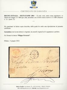 1864 - 10 cent. ocra (1a), ... 