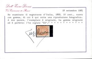 1869 - 10 cent. bruno arancio (2), ... 