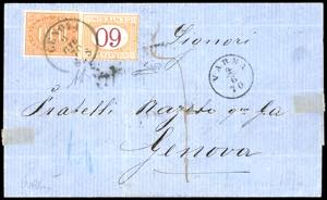 1870 - 10 cent., 60 cent. ocra e carminio ... 