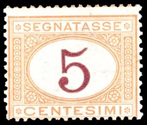 1870 - 5 cent. ocra e carminio (5), discreta ... 