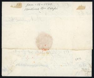 1860 - 5 cent. verde, lieve grinza ... 