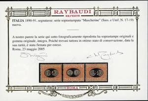 1890/91 - Mascherine, serie ... 