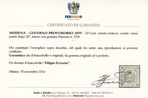 1859 - 20 cent. ardesia violaceo, ... 