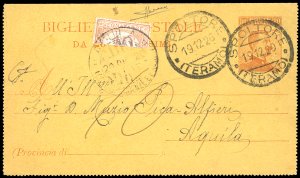 1920 - 10 cent. arancio e carminio (21), ... 