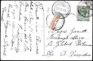 1918 - 20 cent. arancio e carminio (22), ... 