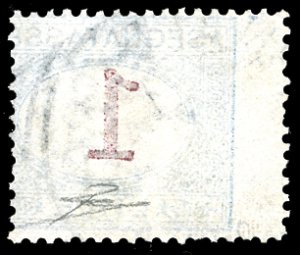1890 - 1 lira azzurro e carminio, ... 