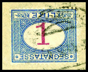 1934 - 1 lira azzurro e carminio, ... 