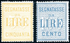 1903 - 50 e 100 lire (31/32), gomma ... 