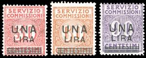 1925 - Soprastampati, serie completa (4/6), ... 