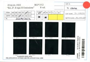 1922/23 - Soprastampa BLP del II ... 