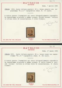 1923 - Soprastampa BLP, III tipo, ... 