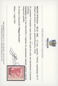 1922 - 10 cent. Vittoria, non ... 