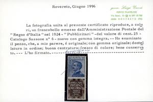 1924 - 25 cent. Piperno (6), ... 