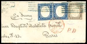 1860 - 10 cent. bruno grigio olivastro, ... 
