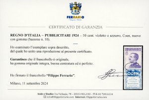 1924 - 50 cent. Coen (10), buona ... 