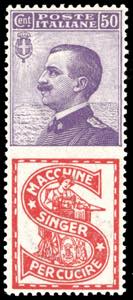 1924 - 50 cent. Singer (16), ottima ... 