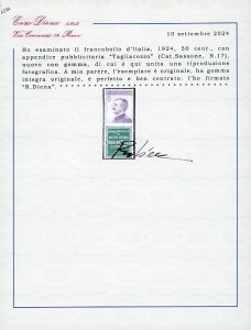 1924 - 50 cent. Tagliacozzo (17), ... 