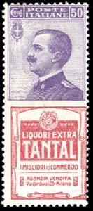 1924 - 50 cent. Tantal (18), nuovo, gomma ... 