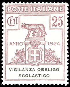 VIGILANZA OBBLIGO SCOLASTICO 1924 - 25 cert. ... 