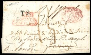 1838 - Lettera prefilatelica da Napoli ... 