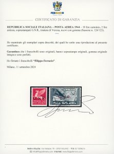 1944 - Soprastampati G.N.R. di ... 