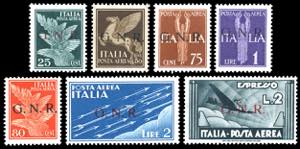 1943 - Soprastampati G.N.R. del I tipo, ... 