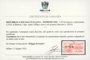 1943 - 2,50 lire, soprastampa ... 