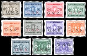 1943 - Soprastampati G.N.R. di Brescia, I ... 