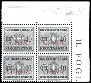 1943 - 40 cent., soprastampa G.N.R. di ... 