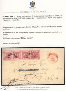 1860 - 1 grano rosa carminio, II ... 