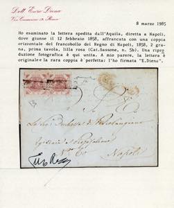 1858 - 2 grana lilla rosa, I ... 
