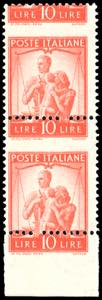 1947 - 10 lire arancio Democratica, ... 