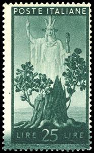 1945 - 25 lire Democratica (562), filigrana ... 