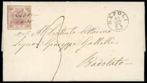 1862 - 2 grana rosa brunastro, III tavola ... 