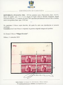 1946 - 100 lire Democratica, I ... 