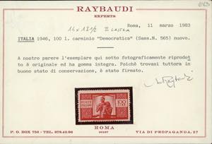 1946 - 100 lire Democratica, II ... 