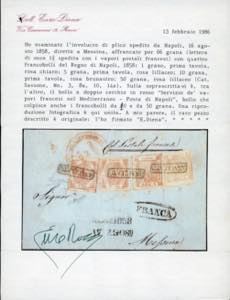 1858 - 50 grana rosa lillaceo, 10 ... 