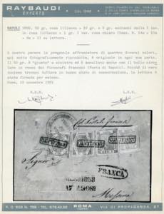 1858 - 50 grana rosa lillaceo, 10 ... 